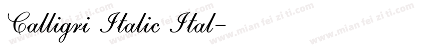 Calligri Italic Ital字体转换